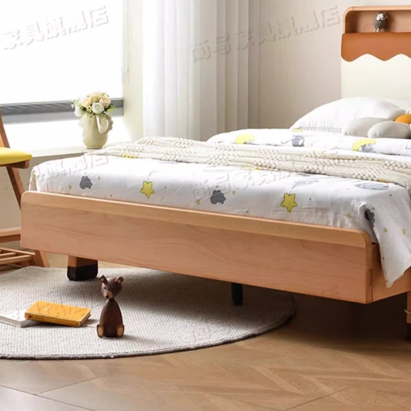 150x200cm Kids Bed 2 People Frame Bedside Table Queen Size Children Bed 2 People Modern Wooden Design Bedroom Furniture Sets