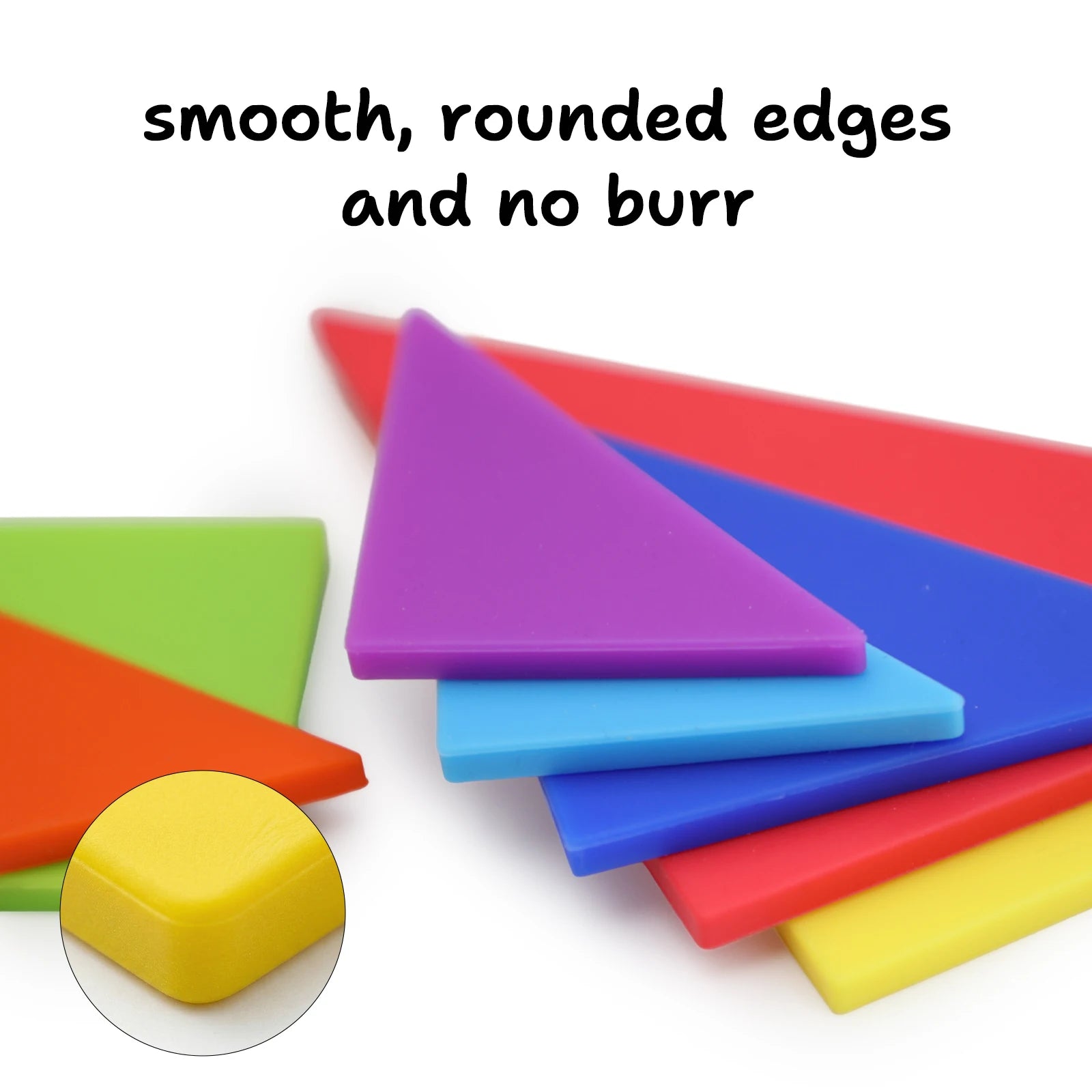 Colorful silicone puzzle toys Tangram Montessori materials children's puzzle toys Building blocks Children's learning toys