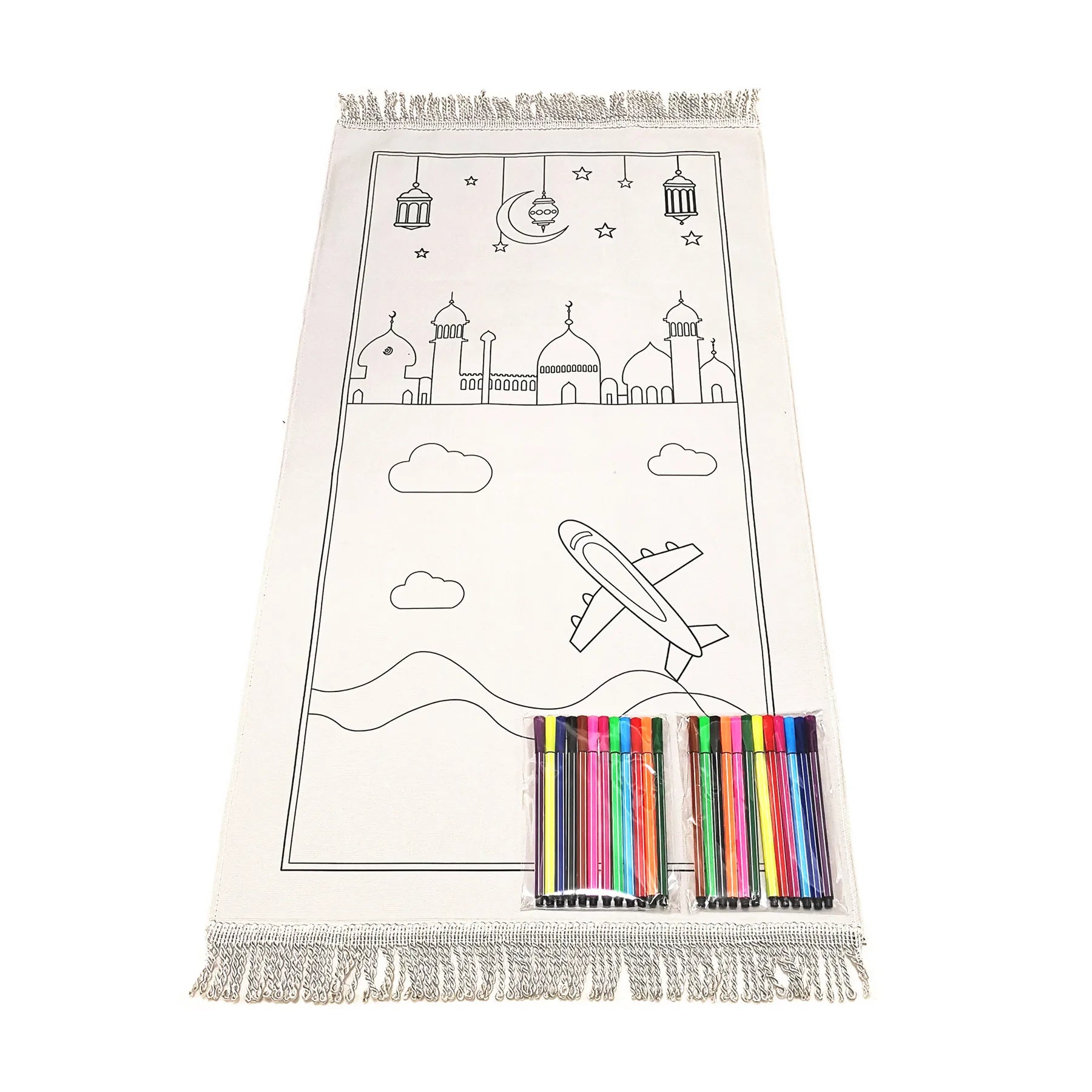 DIY Painting Muslim Prayer Mat for Kids Children Prayer Rug