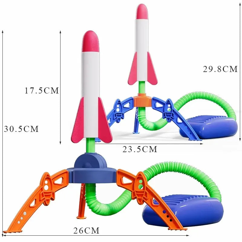 1 PCS Air Powered Rocket Launcher Kids Outdoor Foot Pump Soaring Interactive Toys Backyard Lawn Sports Game Birthday Gifts