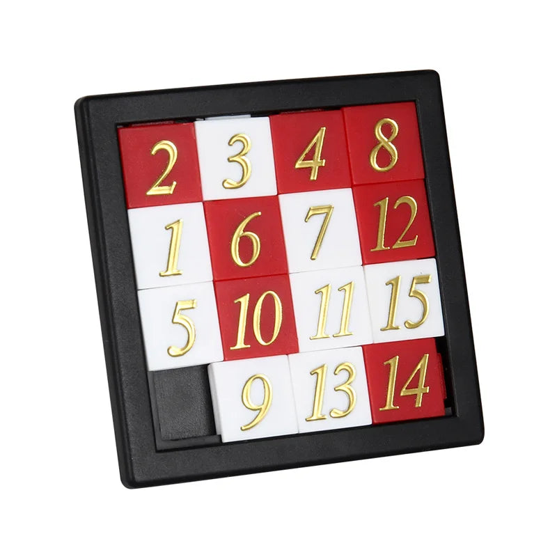 Sliding Numbers Puzzle Huarong Road Brain Teaser IQ Test Educación Montessori Creative Learning Educational Toys For Kids