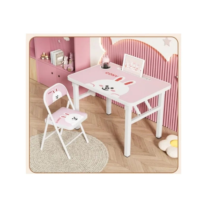 Desk simple household writing table children's homework desk chair set folding simple study table