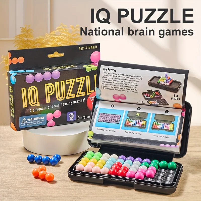 3D Puzzle Board Game - 200 Challenges for Kids, Brain Teaser Gifts for Boys Girls, Educational STEM Learning Toys