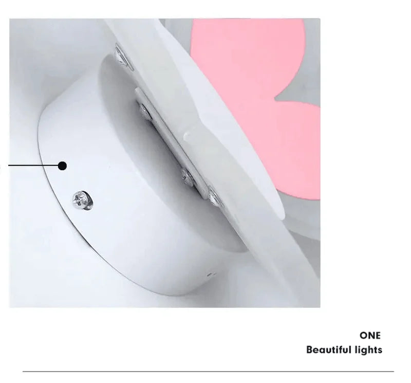 Butterfly LED Wall Lamp Tricolor Adjustment Pull Switch Children Room Wall Light Creative Living Room Bedside Home Ddecor Lamps