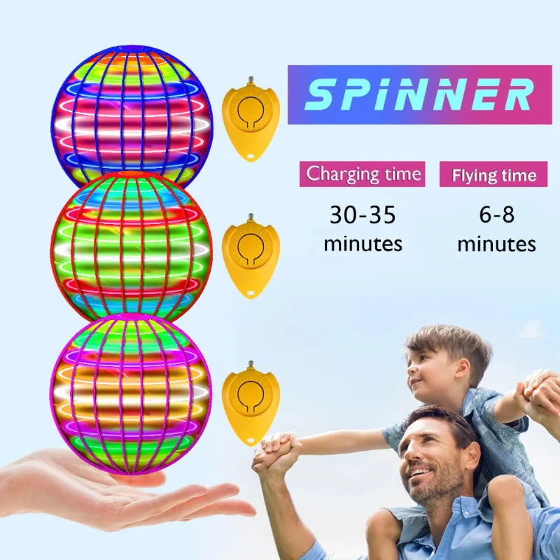 2026 Hover Ball Flying Spinner - Hand Gesture Control, LED Lights Boomerang Toy, Safe Durable Kids Fidget Toys