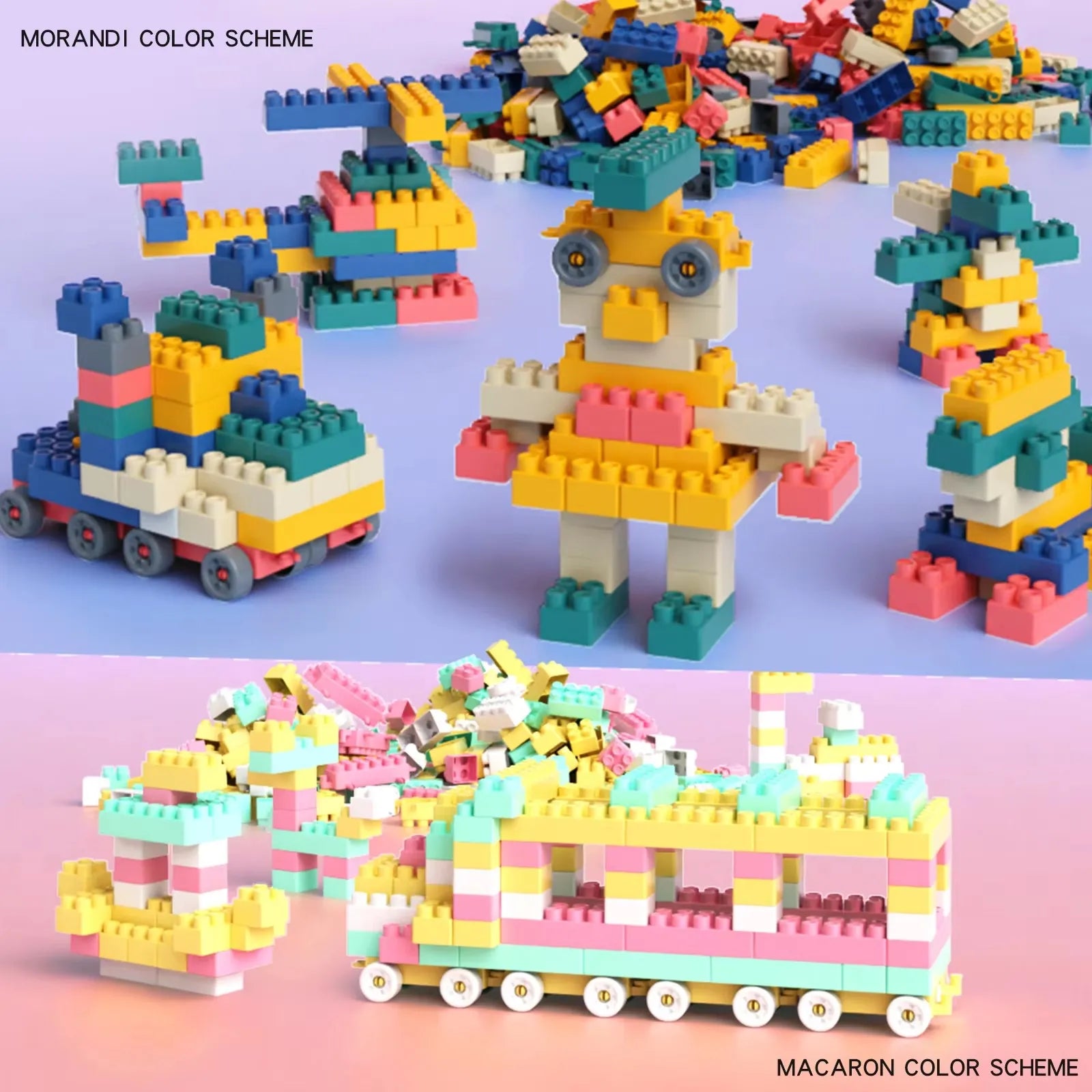 Building Block Set Early Education Building Block Particle Puzzle Toys (Random Colors)148 PCS