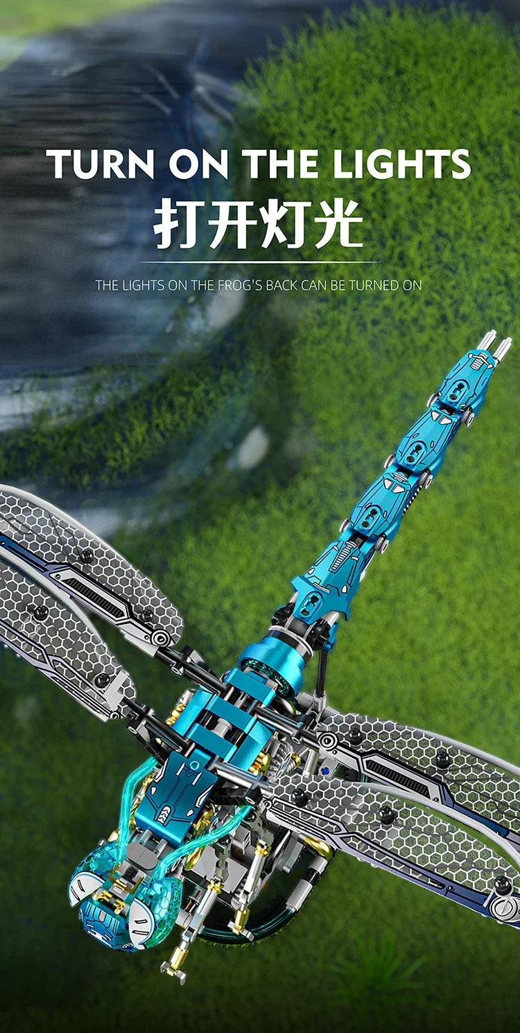 866+pcs Mechanical Dragonfly Building Blocks Kit Animal World Model Set Bricks Kids STEM Toys Children's Gifts