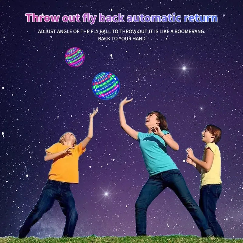 2026 Hover Ball Flying Spinner - Hand Gesture Control, LED Lights Boomerang Toy, Safe Durable Kids Fidget Toys