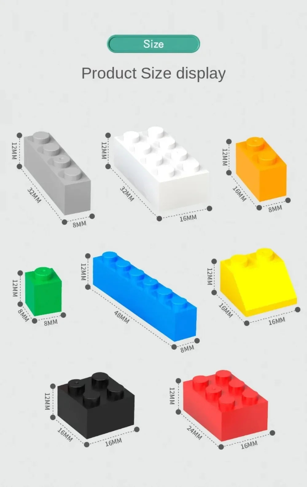 120/240PCS DIY Building Blocks Bulk Set City Classic Bricks Colorful Assembly Creative Toy Educational Interactive Toy for Kids