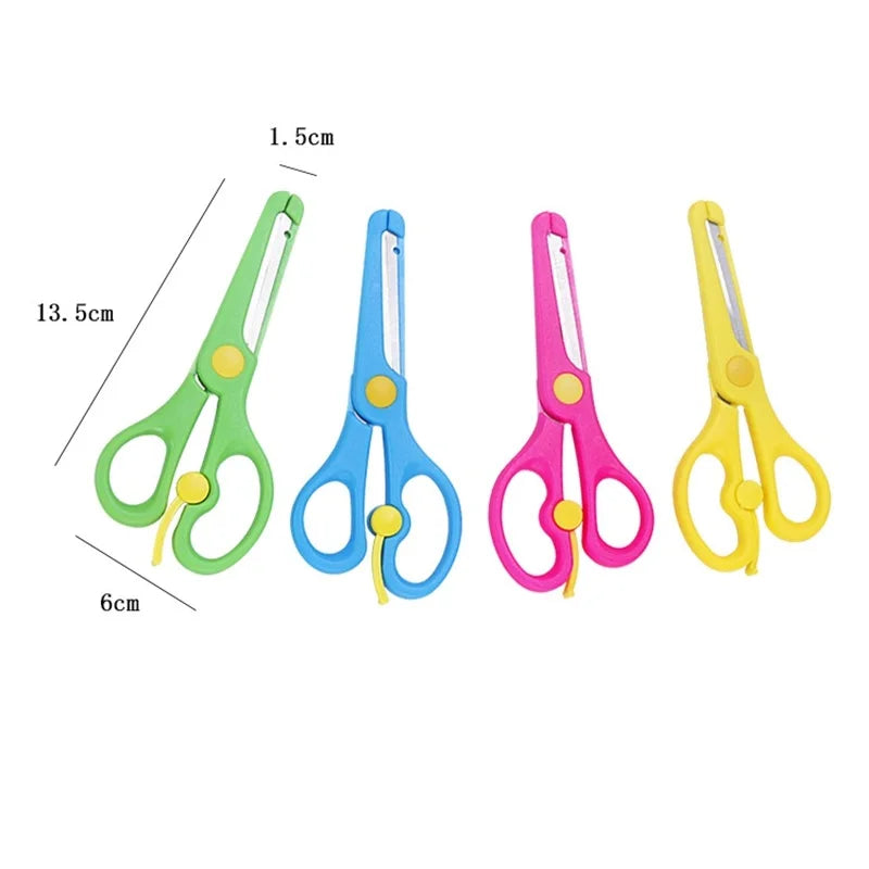 1PCS Mini Scissors Kawaii Stationery Crafts Kids DIY Plastic Scissors Student Child Craft Supplies Cute Kindergarten Supplies