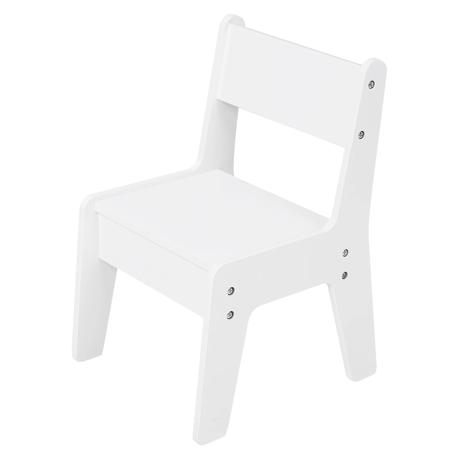 WOLTU White Children's Table with 2 Chairs Storage Space Writing Desk Double-Sided Table Top for Kids Study Learning Reading
