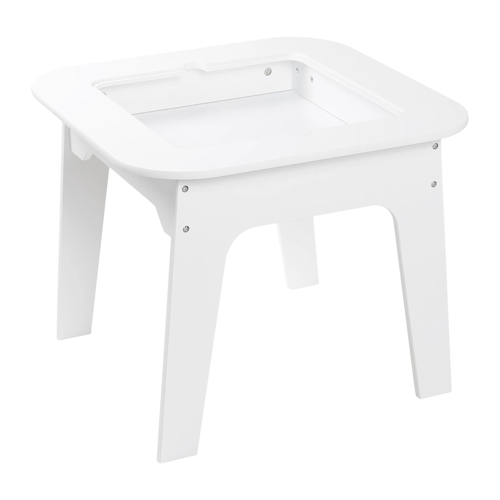 WOLTU White Children's Table with 2 Chairs Storage Space Writing Desk Double-Sided Table Top for Kids Study Learning Reading