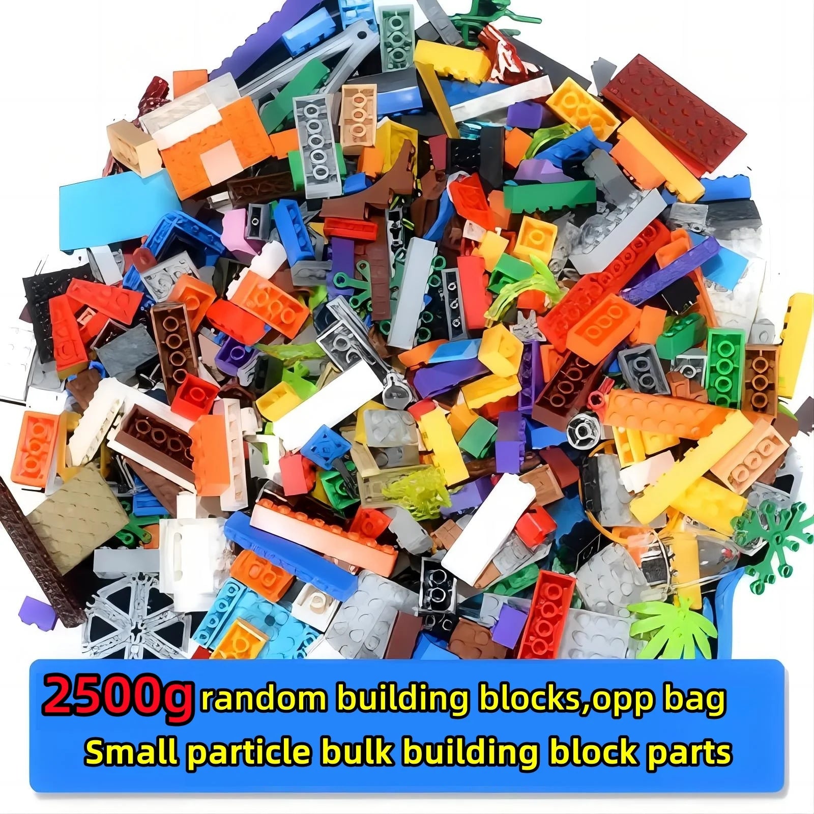 2500 Grams Random Bulk Building Blocks City Creative DIY Assembly Bricks Model Educational Kids Toys Compatible Brand