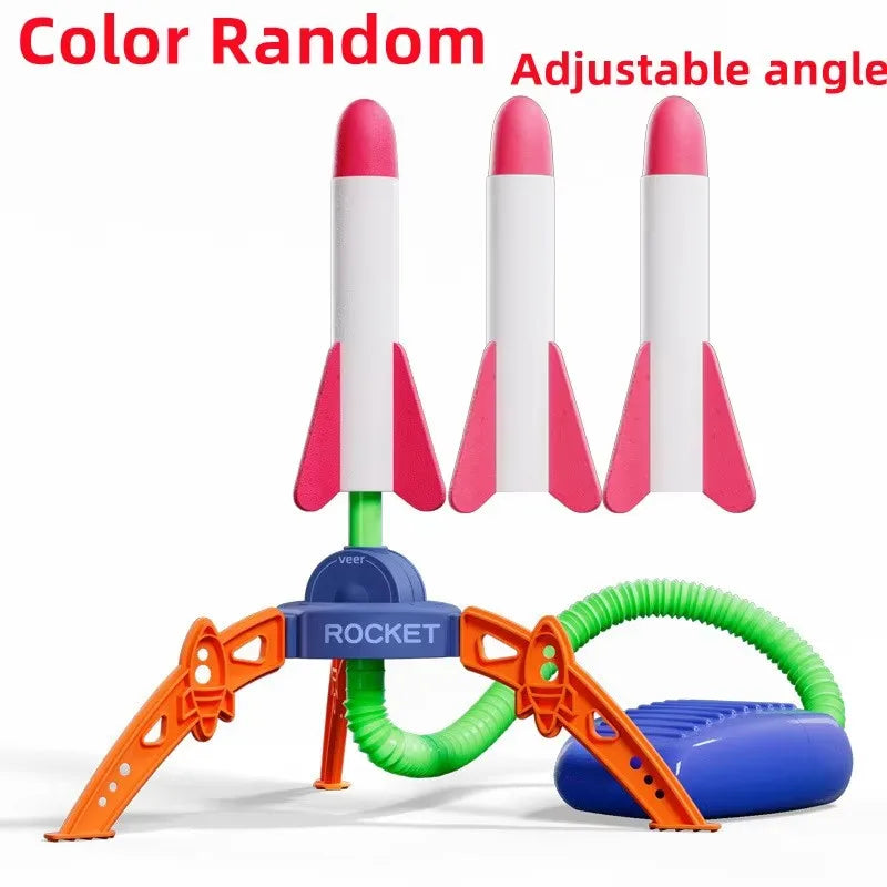 1 PCS Air Powered Rocket Launcher Kids Outdoor Foot Pump Soaring Interactive Toys Backyard Lawn Sports Game Birthday Gifts