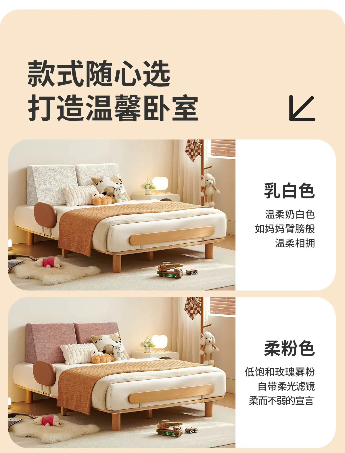 Boys and girls bed small apartment single bed 1.5 meters simple full solid wood tatami no bedside children's bed
