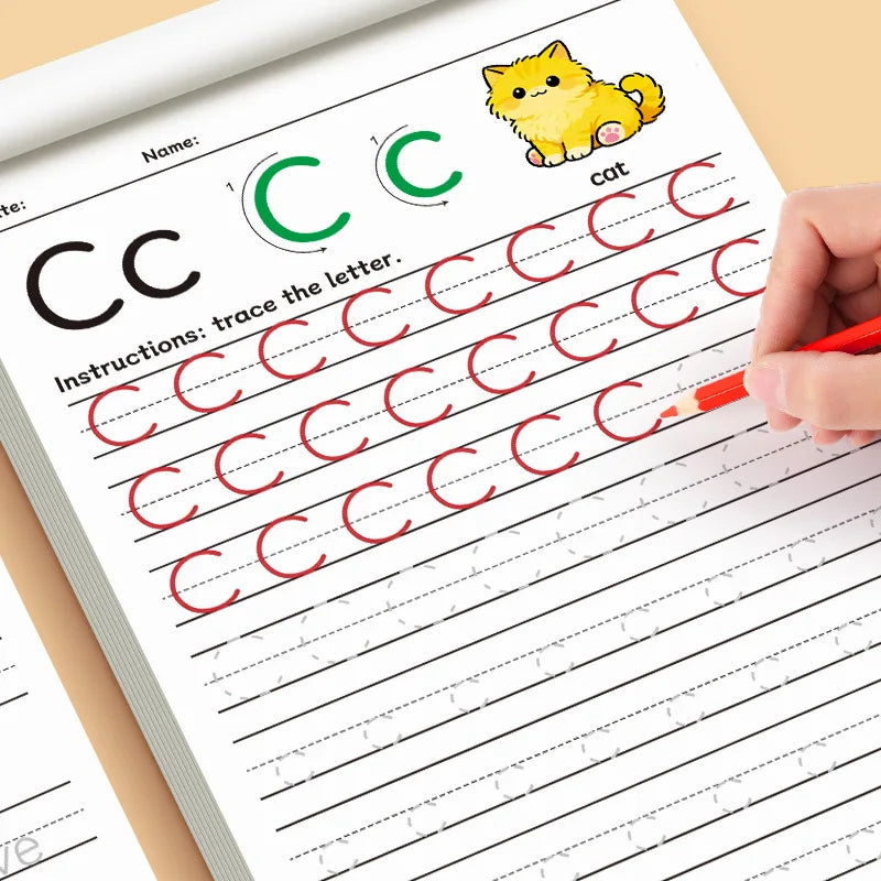 26 Alphabet Tracing Letter Workbook Handwriting Exercise Book for Preschool Children Letter Skills Development Calligraphy