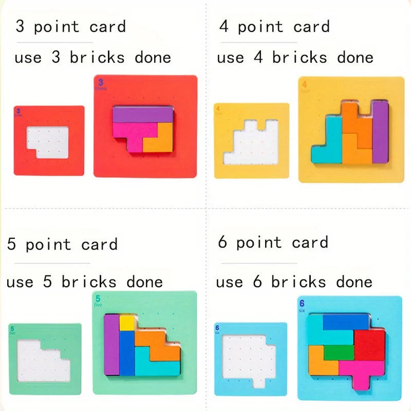 1 Set Colorful Puzzle Game Brain Teaser Toy for Kids Block Puzzle for Mind Exercise Children Toy Gift Challenge for Two Players