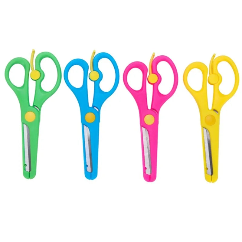 1PCS Mini Scissors Kawaii Stationery Crafts Kids DIY Plastic Scissors Student Child Craft Supplies Cute Kindergarten Supplies