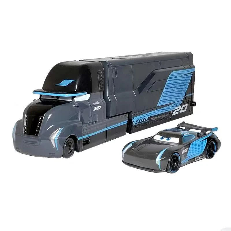 Cars Toy Truck Lightning McQueen Uncle Mike Alloy Diecast Model Container Hauler Trucks Children's Christmas Toys