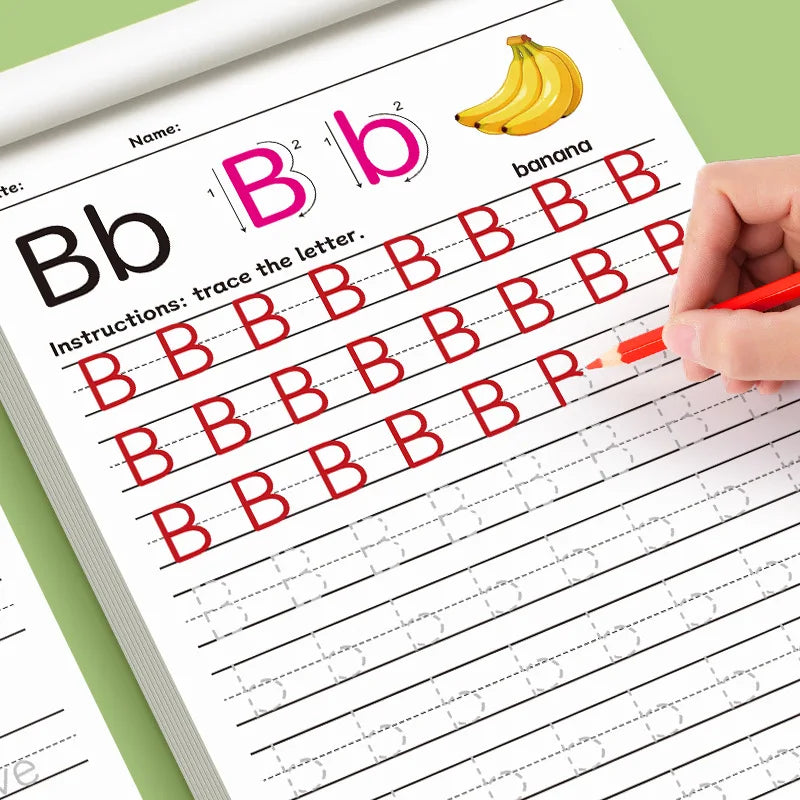 26 Alphabet Tracing Letter Workbook Handwriting Exercise Book for Preschool Children Letter Skills Development Calligraphy