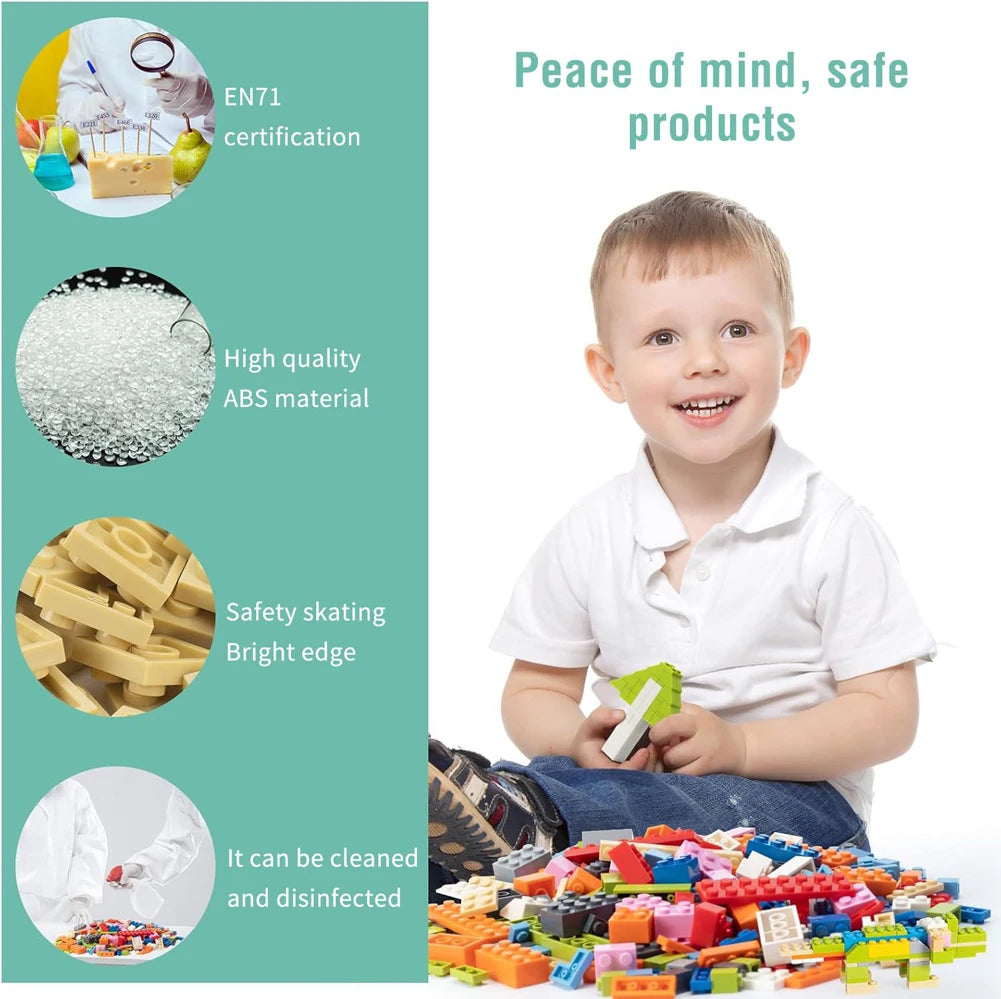1000 DIY creative building blocks bulk set Urban Classic building blocks Assembled birthday gift children's educational toys