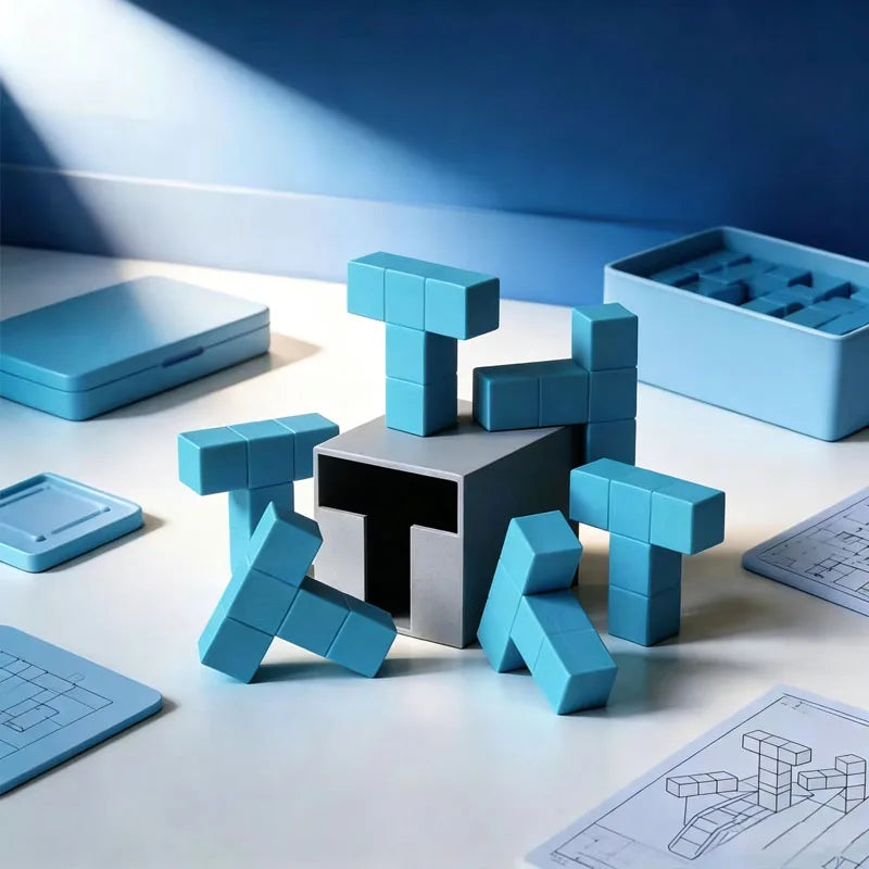 Logic 6T Puzzles Boxes Brain Teasers for Adults & Kids IQ Challenge Problem Solving Educational Satisfying 3D Printing Toys