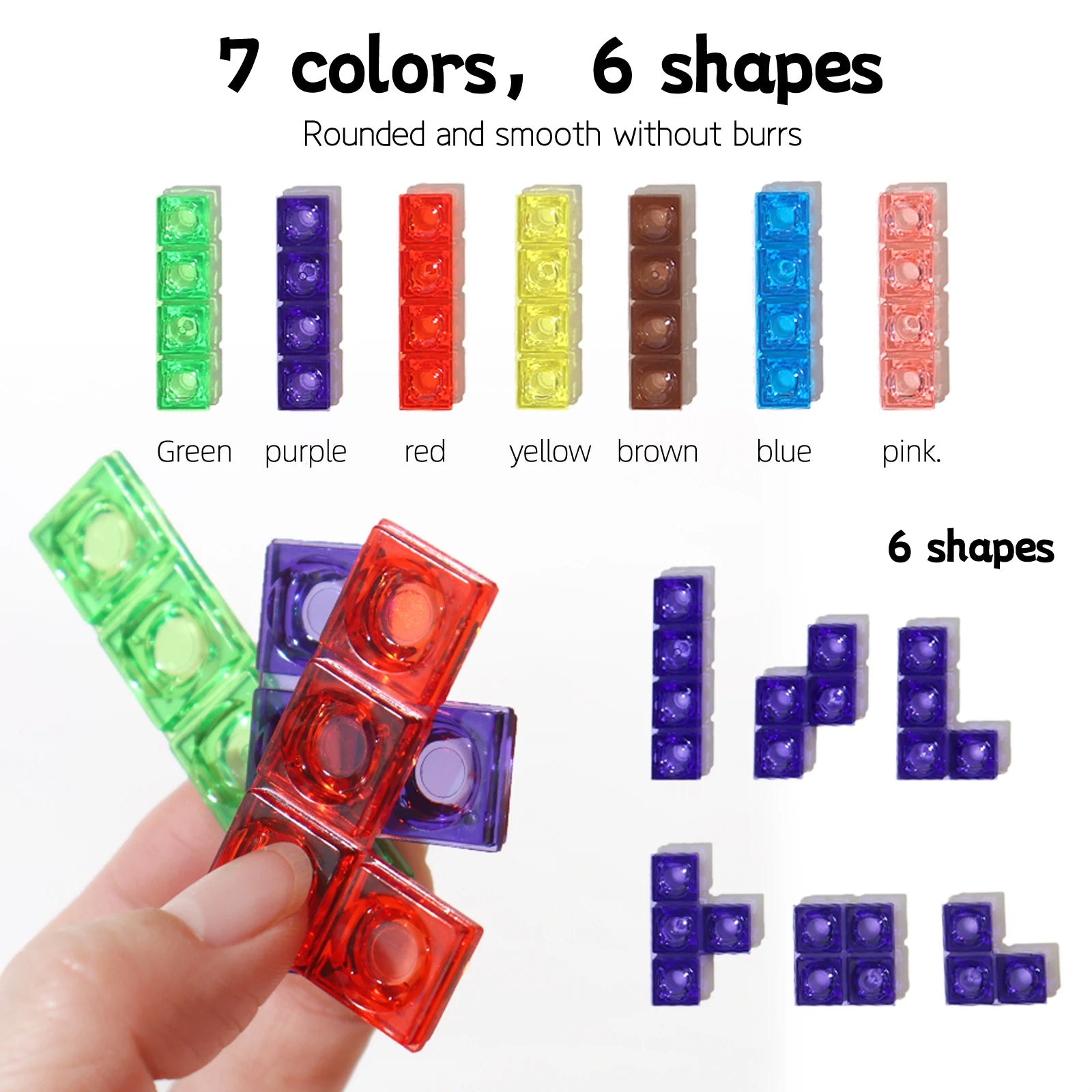3D Transparent Tetris Puzzle Logic Thinking Brain Development Two-Player Tetris Logic Fun Educational Toy Two Versions Available