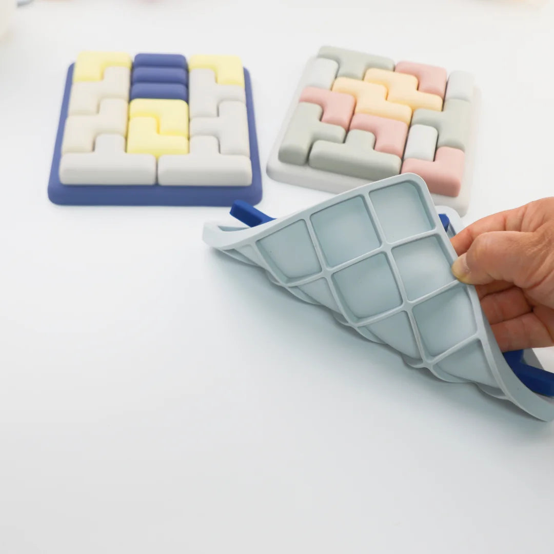 Colorful silicone puzzle toys Tangram Montessori materials children's puzzle toys Building blocks Children's learning toys