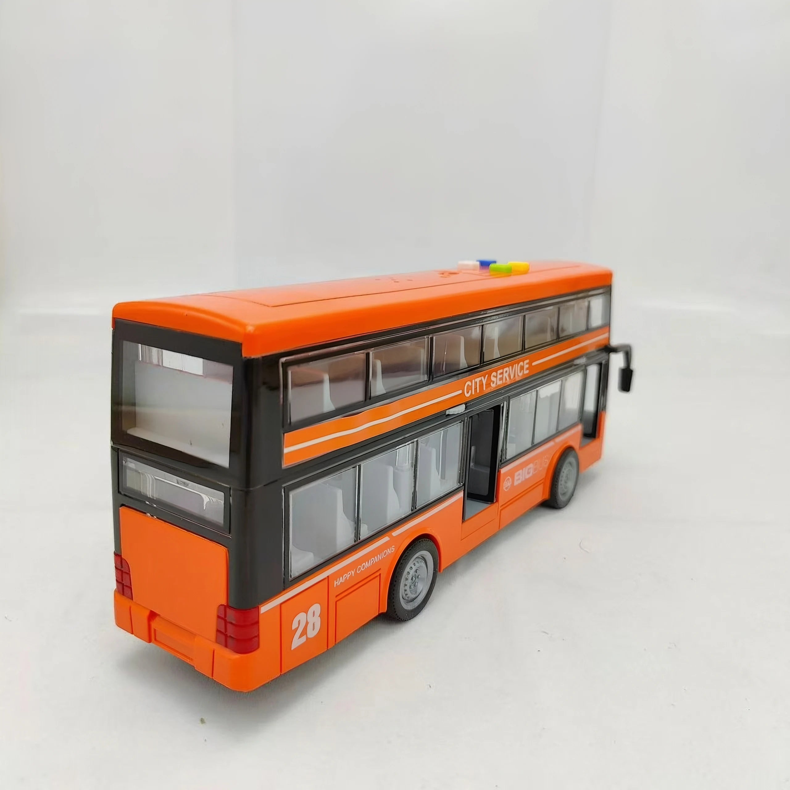 Large Size Light Music Inertia Bus Model Pull Back Cars Simulation Bus High Quality Drop-resistant Educational Toys Gifts