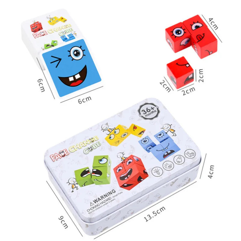 3D Puzzle Wooden Space Thinking Imagination Logic Games Children's Math Educational Toys BoardGifts For Kids DIY