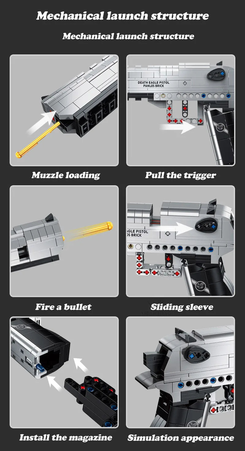 G18 Desert Eagle Military Series M1911 Pistol Gun Model Bricks Building Blocks Toys for Children Boy Kids Gifts