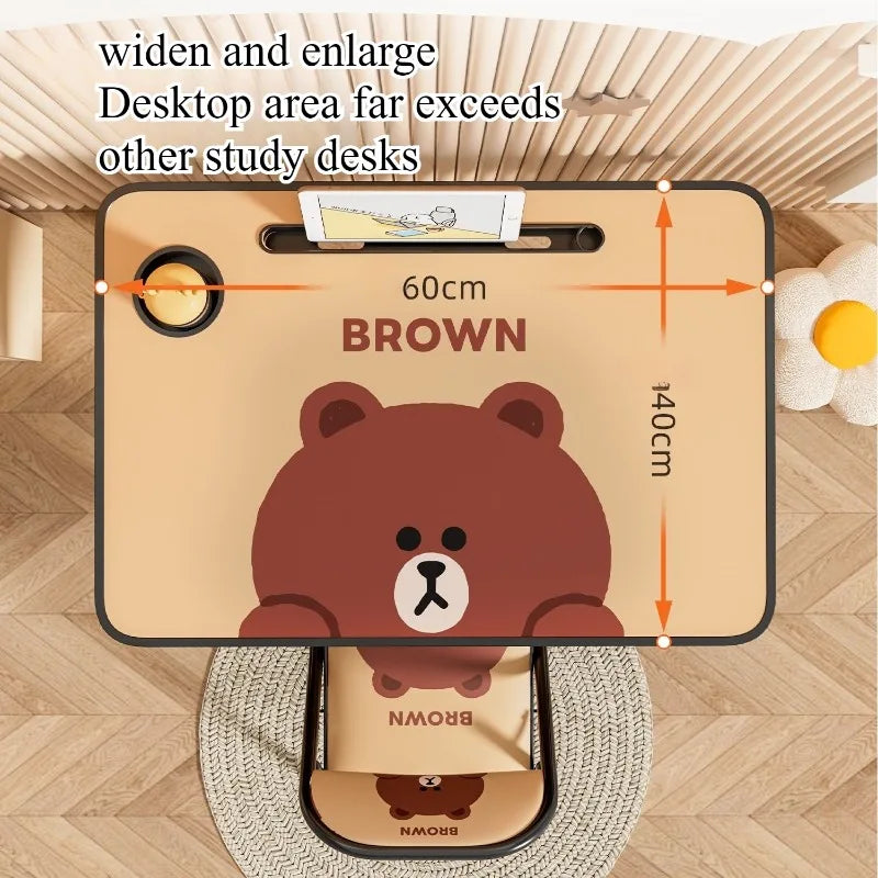 Desk simple household writing table children's homework desk chair set folding simple study table