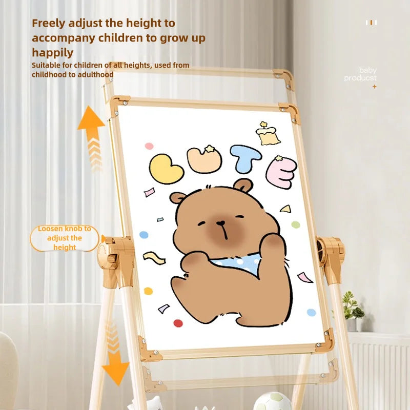 Children's drawing board, baby magnetic double-sided teaching, home small blackboard stand, colored graffiti, erasable writing w