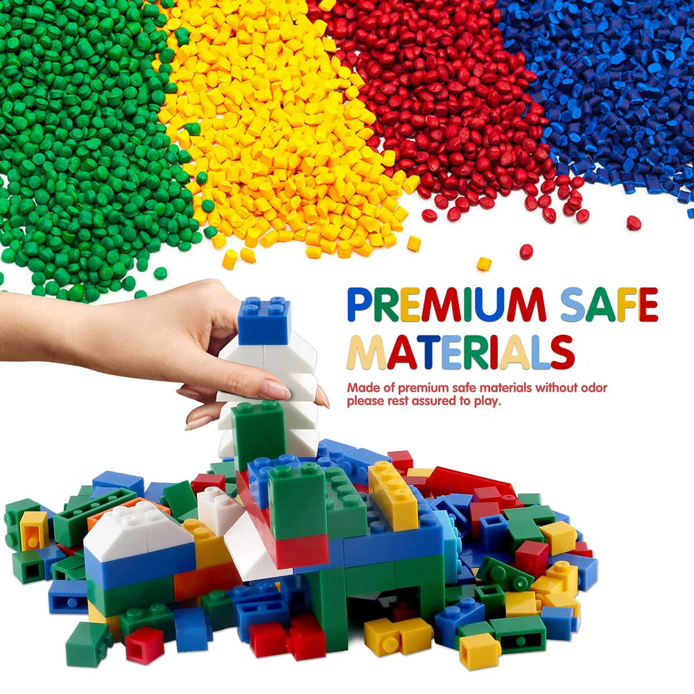 1000 DIY creative building blocks bulk set Urban Classic building blocks Assembled birthday gift children's educational toys