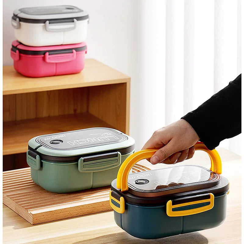 Double-layer Lunch Box Student Office Worker Bento Box Outdoor Picnic Fruit Food Container Light Salad Reducing Meal Lunch Bags