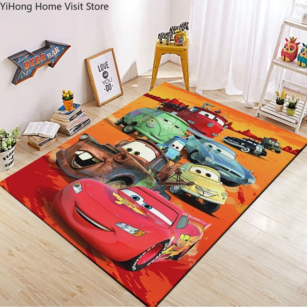 1PC Disney Cars Lightning Mcqueen Printed Carpet Rugs For Living Room Bedroom Bedside Bathroom Floor Mat Kids Room Non-slip Mat