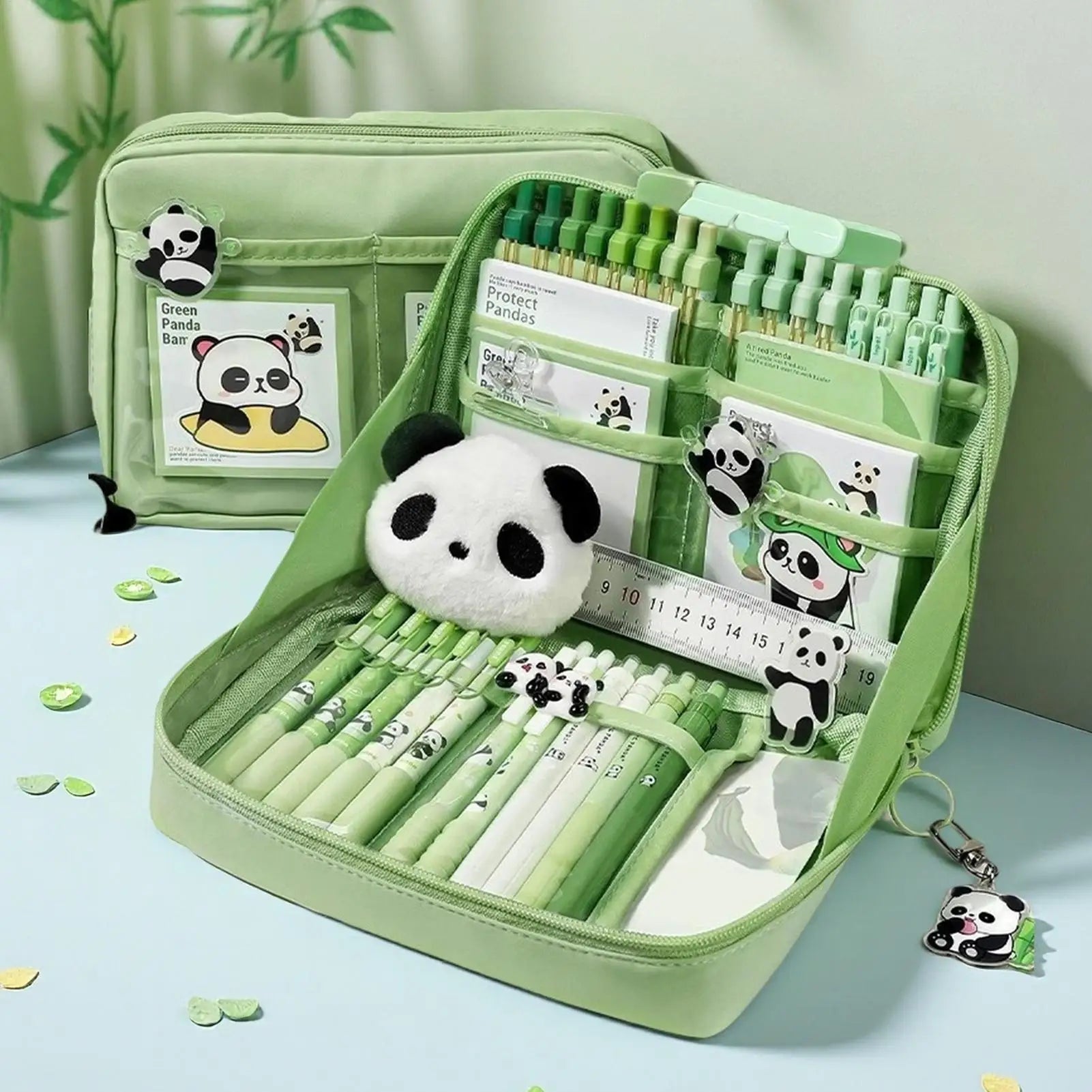 Stationery Sets School Stationery Set Panda Design Pens Stick Notes Brooches Pendants Kit for Kindergarten College Home Students