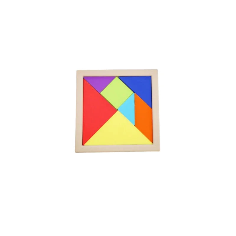 Colorful silicone puzzle toys Tangram Montessori materials children's puzzle toys Building blocks Children's learning toys