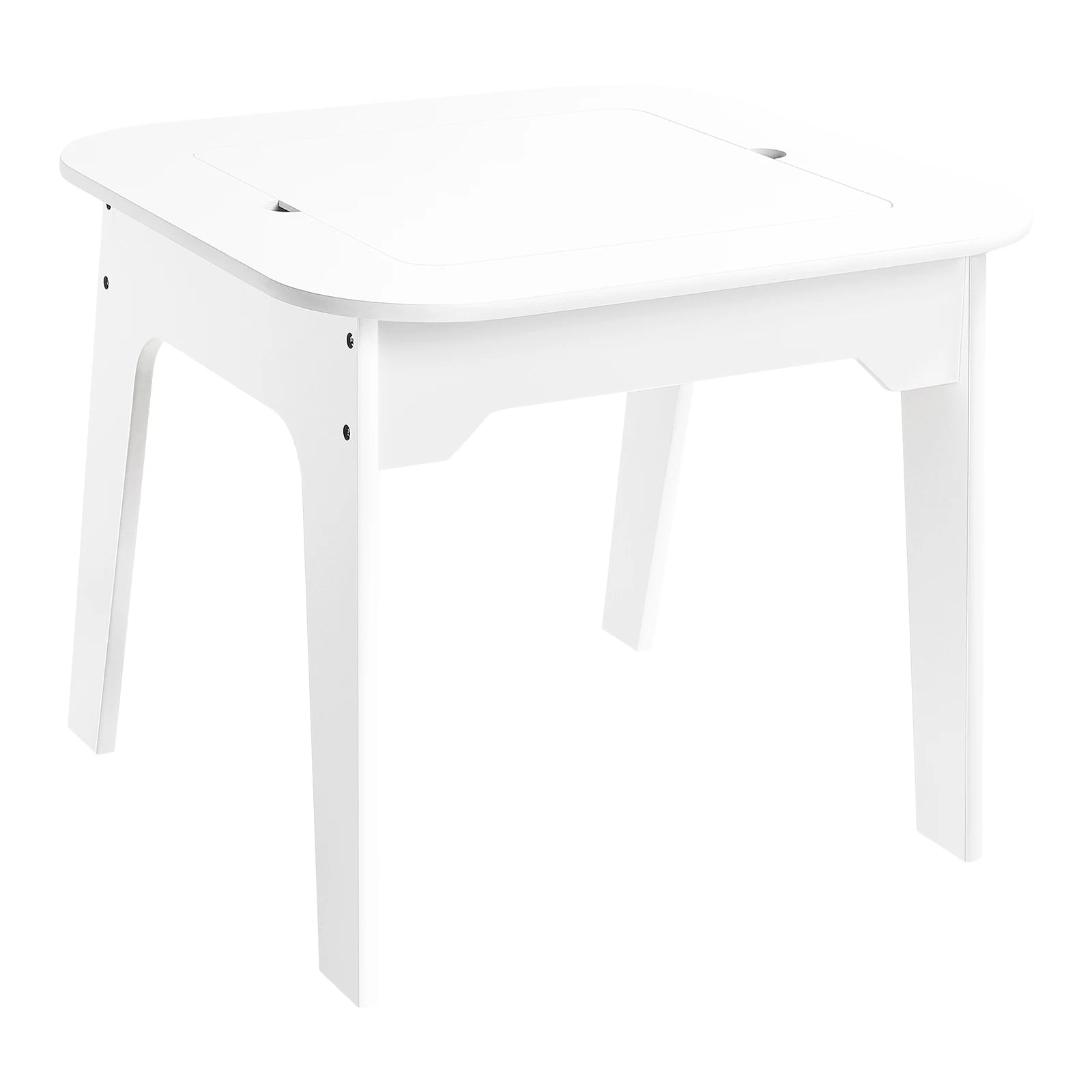 WOLTU White Children's Table with 2 Chairs Storage Space Writing Desk Double-Sided Table Top for Kids Study Learning Reading
