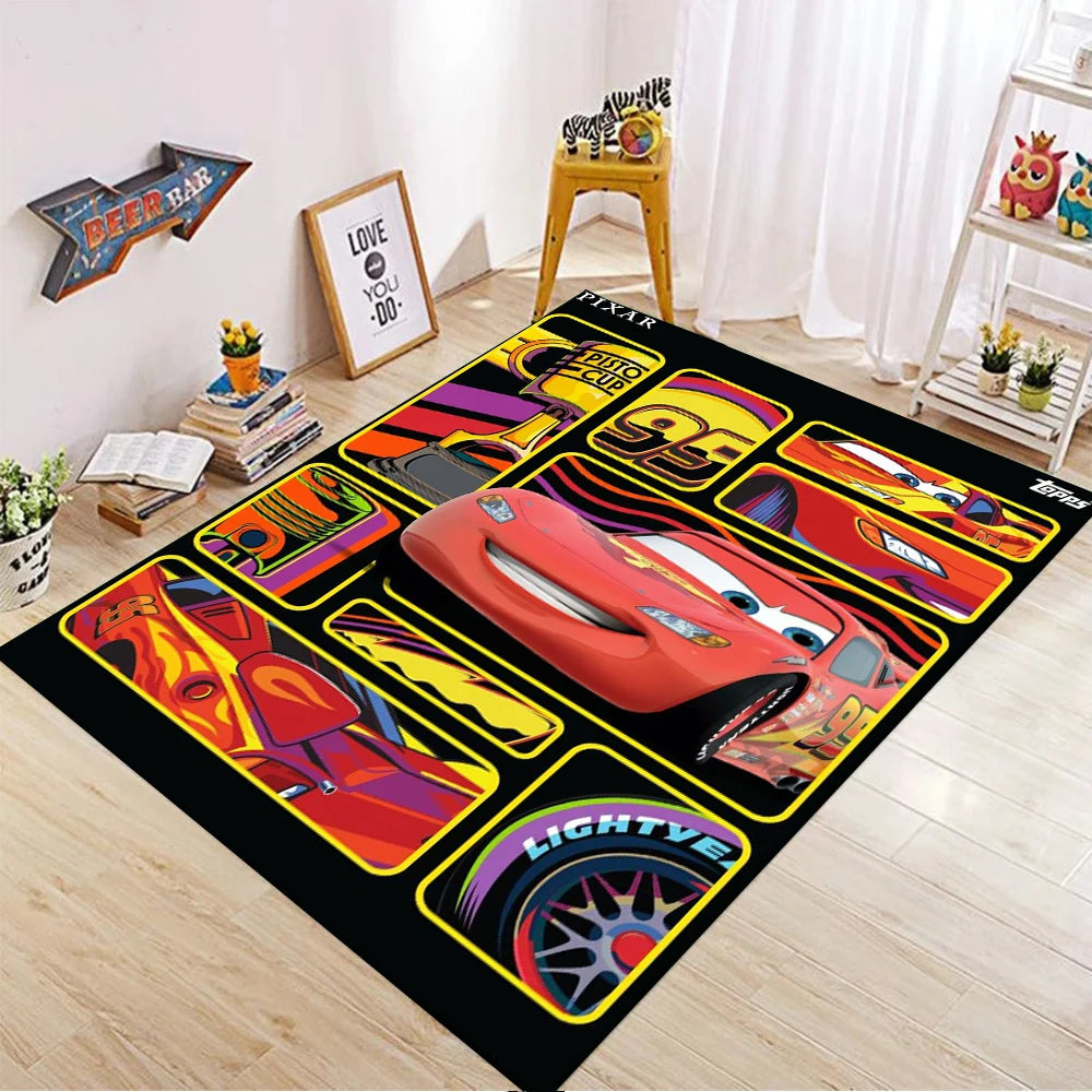 1PC Disney Cars Lightning Mcqueen Printed Carpet Rugs For Living Room Bedroom Bedside Bathroom Floor Mat Kids Room Non-slip Mat