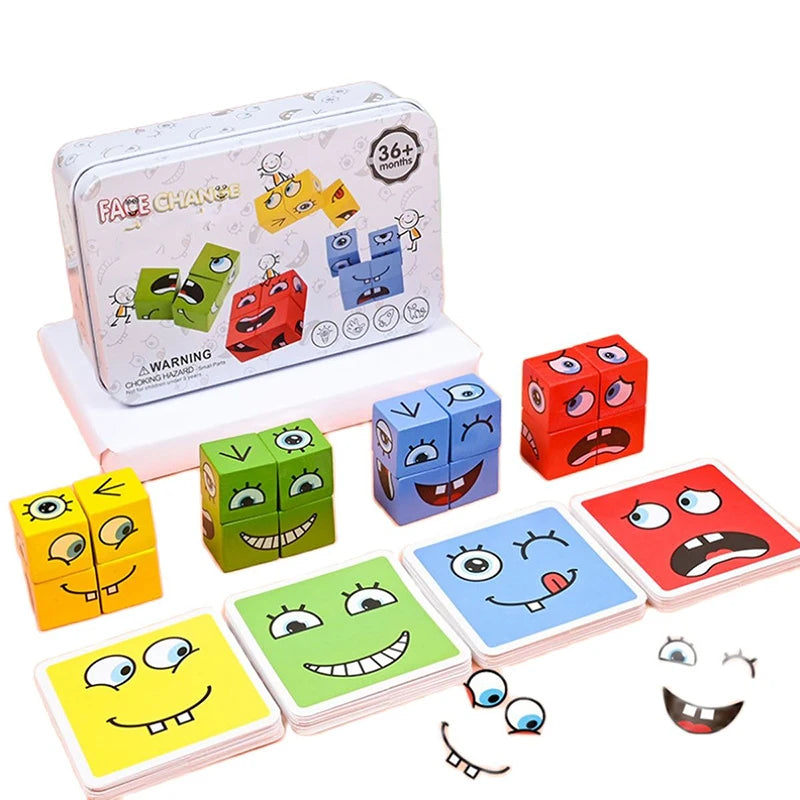 3D Puzzle Wooden Space Thinking Imagination Logic Games Children's Math Educational Toys BoardGifts For Kids DIY