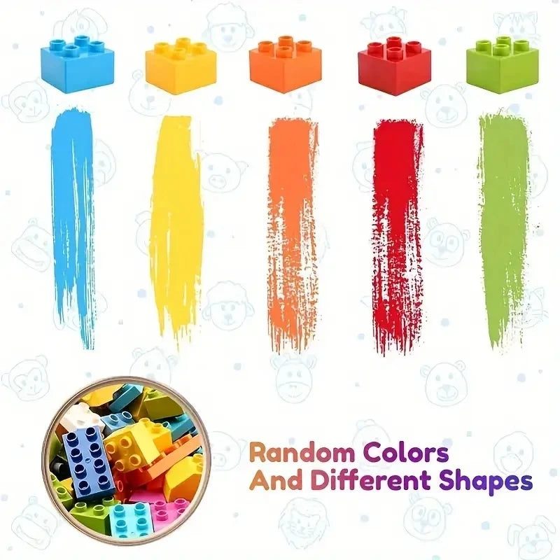Building blocks large particles classic 100 basic bricks DIY puzzle toys children's toys holiday gifts parent-child interaction
