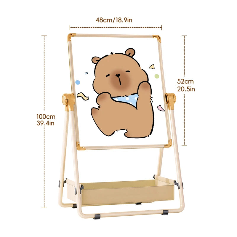 Children's drawing board, baby magnetic double-sided teaching, home small blackboard stand, colored graffiti, erasable writing w