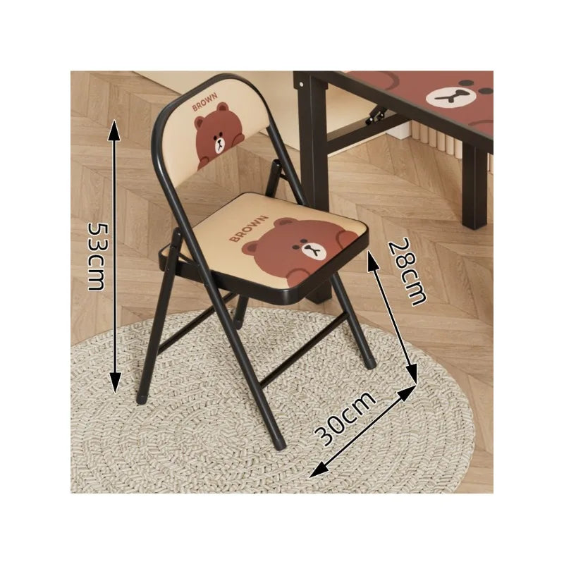 Desk simple household writing table children's homework desk chair set folding simple study table