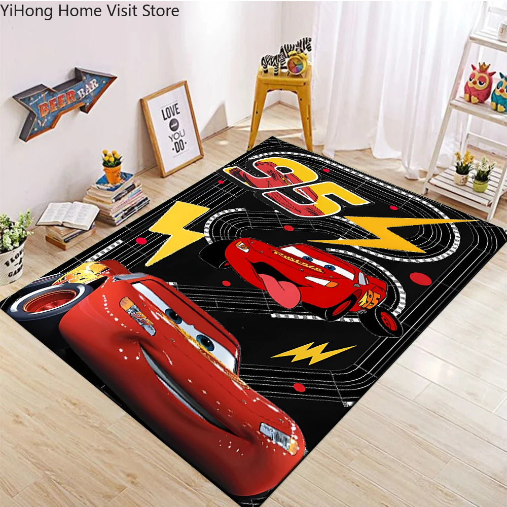 1PC Disney Cars Lightning Mcqueen Printed Carpet Rugs For Living Room Bedroom Bedside Bathroom Floor Mat Kids Room Non-slip Mat
