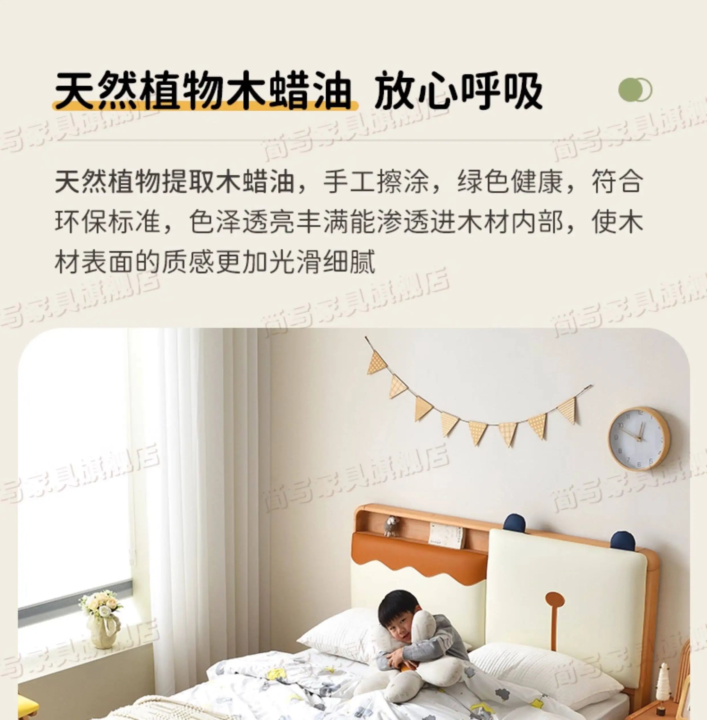 150x200cm Kids Bed 2 People Frame Bedside Table Queen Size Children Bed 2 People Modern Wooden Design Bedroom Furniture Sets