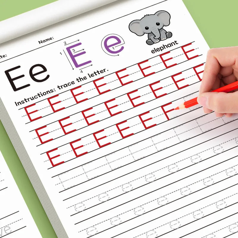26 Alphabet Tracing Letter Workbook Handwriting Exercise Book for Preschool Children Letter Skills Development Calligraphy