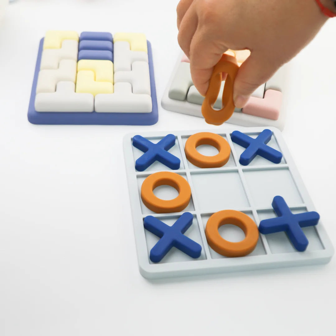 Colorful silicone puzzle toys Tangram Montessori materials children's puzzle toys Building blocks Children's learning toys