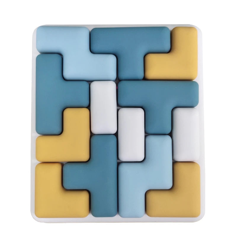 Colorful silicone puzzle toys Tangram Montessori materials children's puzzle toys Building blocks Children's learning toys