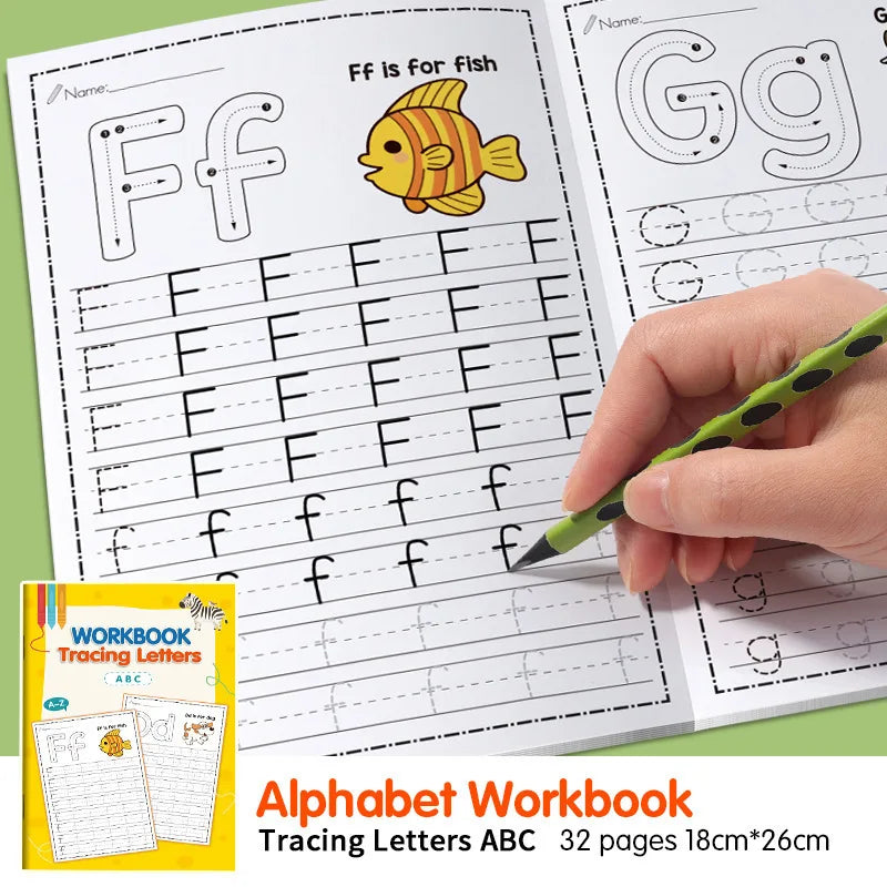 Alphabet Tracing Workbook — 32 Pages
